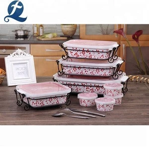 Wholesale Eco Friendly Food Grade Kitchen Ceramic Bakeware Set