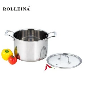 Wholesale high end tri-ply clad stainless steel kitchen cooking soup pot casserole
