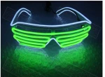 Wholesale LED EL light Glasses Party Performance Wearing Glowing Light Novelty Light Festival Party Sunglasses
