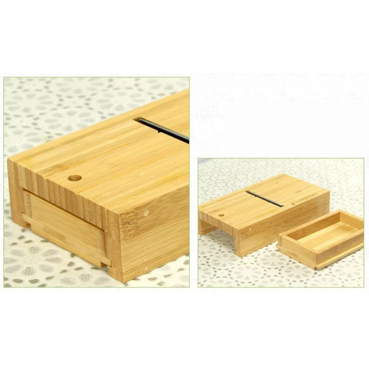 Wholesale modern natural bamboo rectangular silicon molds for soap and candles multifunctional