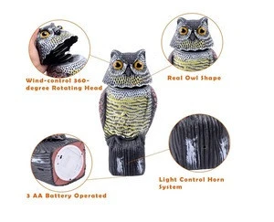 Wholesale non-Toxic Natural Enemy Scarecrow Rotating Head Owl - Pest Control & Repellent - Garden Protector