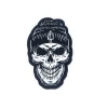 Wholesale Popular Skull Hook and Loop Laser Cut Patches Custom Woven Patch for Garment