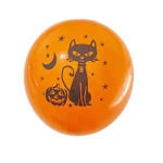 Wholesale round 12 Inch latex custom print black white orange cat spider halloween balloon