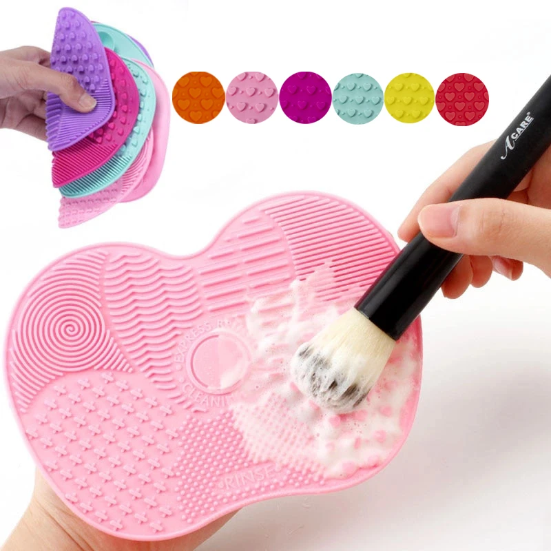 Wholesale Silicone Makeup Brush Cleaner Pad Hand Tool Foundation Makeup Cleaner Brush Scrubber Wash Mat