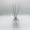 wholesale square aroma clear crystal rattan reed diffuser glass bottle