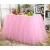 Import Wholesale wedding party decoration table skirt table skirting designs tulle banquet table skirt from China