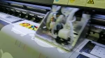 Wide Format Plastic PET Film Heat Transfer Vinyl Digital Printer With Powder Sprayer