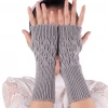 Winter Warm Soft Knitted Mittens Ladies Fingerless Gloves acrylic gloves &amp; mittens