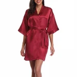 Womens Satin Robe Silky Kimono Bathrobe Bridesmaids robe womens satin robes