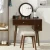 Import wood furniture bedroom drawer wooden vanity makeup table dresser with mirror from China
