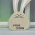 wooden craft MDF rabbit easter bunny Festive Greetings &quot;FROHE OSTERN&quot; Easter Gift home Decor Party Supplies