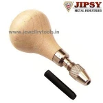 Wooden Head Steel Pin Vise Jewelry Craft Repair Hand Work Tool