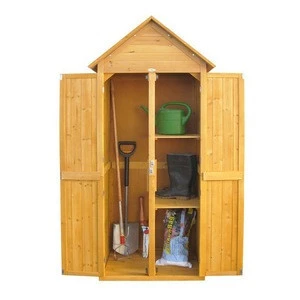 Wooden Storage Shed Garden Tool Cabinet