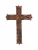 Import Wooden Wall Hanging French Cross Plaque with Antique Design from India