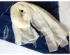Wool Silk Scarf viscose knit fabric velvet lined gift boxes transparent silk wool