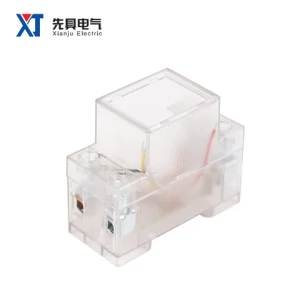 XJ-1-2 Single Phase Electric Energy Meter Housing Shell Guide Rail Type Power Meter Transparent Case Manufacturer Hot Sale