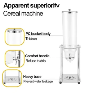 YITIAN The hotel restaurant cafe has a 3.5-litre stainless steel stand dispenser for cereal grains