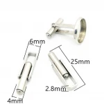 Yiwu Aceon Stainless Steel Hand Polished Shinny Men's Jewelry Making Components Cuff Link Button