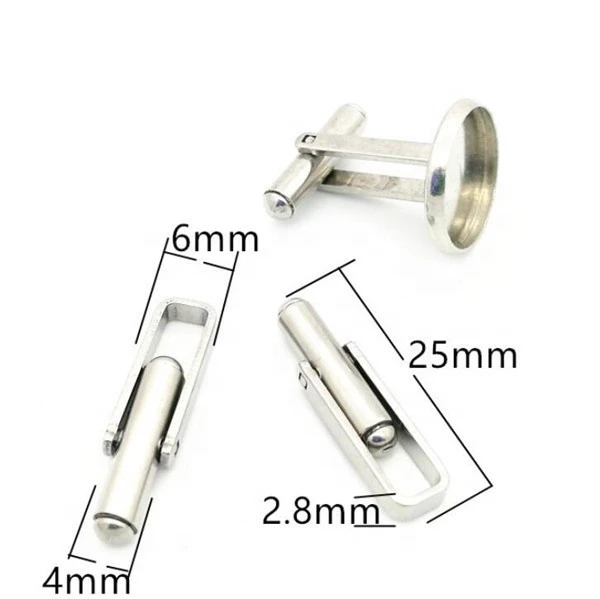 Yiwu Aceon Stainless Steel Hand Polished Shinny Men&#x27;s Jewelry Making Components Cuff Link Button