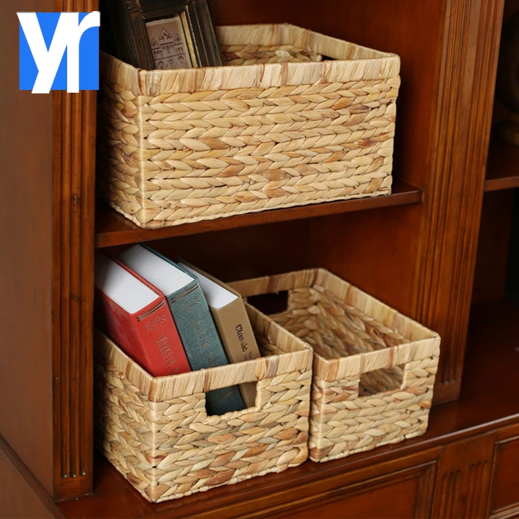 YRMT Drawer storage cabinet water hyacinth basket seagrass basket