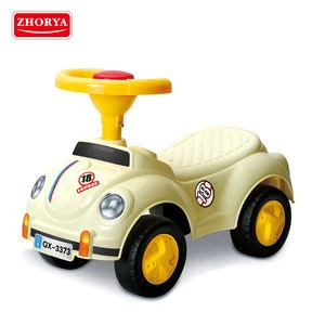 Zhorya good quality 3 colors cute plastic baby ride on toy car