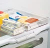 ZNF00011 Food Safe Clear Plastic Stackable Refrigerator and Freezer Storage Organizer Tray