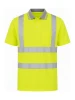 Hi-Vis Polo Shirt Reflective Safety T-Shirt Class 2 Breathable