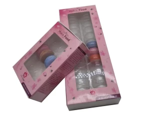 24 pack can be customized Macaron small cake packaging box pink delicate and high-end