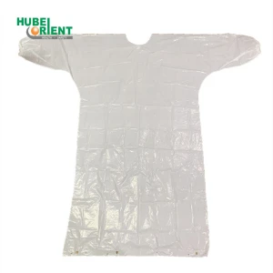 Short/Long Sleeves Disposable Plastic Work Gown