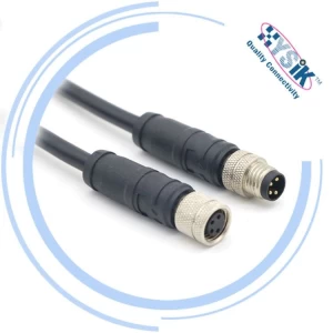 M8 Female IP67 Waterproof 2 3 4 5 6 8Pin Overmolded Male PVC PUR Cable With Straight Connector For Sensor