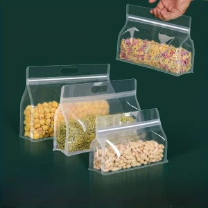 Transparent eight-sided sealing self-supporting bag