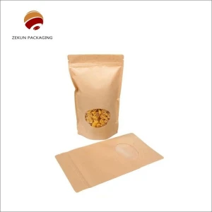 kraft paper bag with clear window