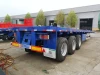 50 60 Ton Terminal Port 3 Axles Flatbed Semi Truck Container Trailer