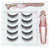 Five pairs of magnetic curling false eyelashes
