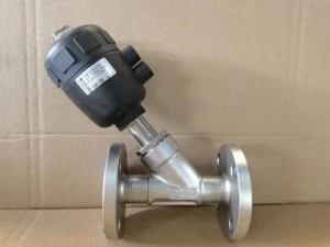 Pneumatic Angle Seat Valve With Plastic Head Flang