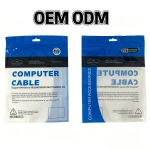 Custom Printed Logo Plastic Zip Lock Bag for Computer Cable Accessories Packaging