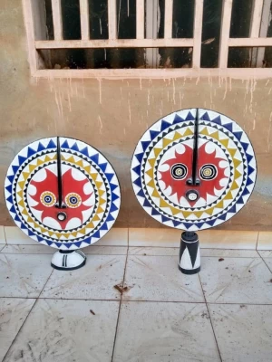 Tribal round decorative shields for sale.