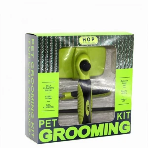 Self Cleaning Pet Slicker Brush Pet Comb Set pet dog grooming kit