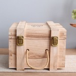 Walnut Wood Veneers Custom Single Bottle Gift Wooden Wine Box