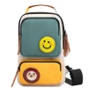 Cute unisex sling chest bag with detachable smiley pouch, lightweight & water resistant for travel, hiking, cycling