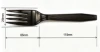 Disposable Black Plastic Fork PS