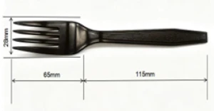 Disposable Black Plastic Fork PS