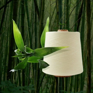 Bright Raw White 60s Bamboo Spun Yarn Siro Compact High Twist 1800 Tpm, For Weaving