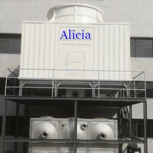100T Anti-noise FRP Cross Flow Square Cooling Tower