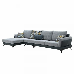 Memeratta sectional L shape leisure recliner sofa living room fabric sofa S-711