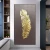 Import 1 Piece Modern luxury Large floating framed golden feather wall hanging art product interior home decor from China