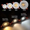10 Pack 3W 2inch(51mm) 220LM CRI80 Recessed LED Surface Downlight, Dimmable COB Recessed LED Ceiling Light