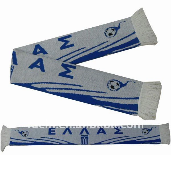 100% Acrylic Knitted Football Scarf for Fan Support