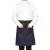 Import 100% cotton denim heavy duty long waist apron half apron with pocket kitchen chefs waiters cooks bar apron black blue catering from China