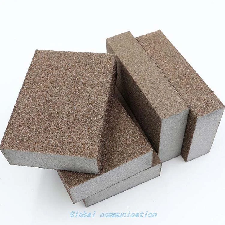100*70*25mm Emery washing abrasive sponge sand paper pad